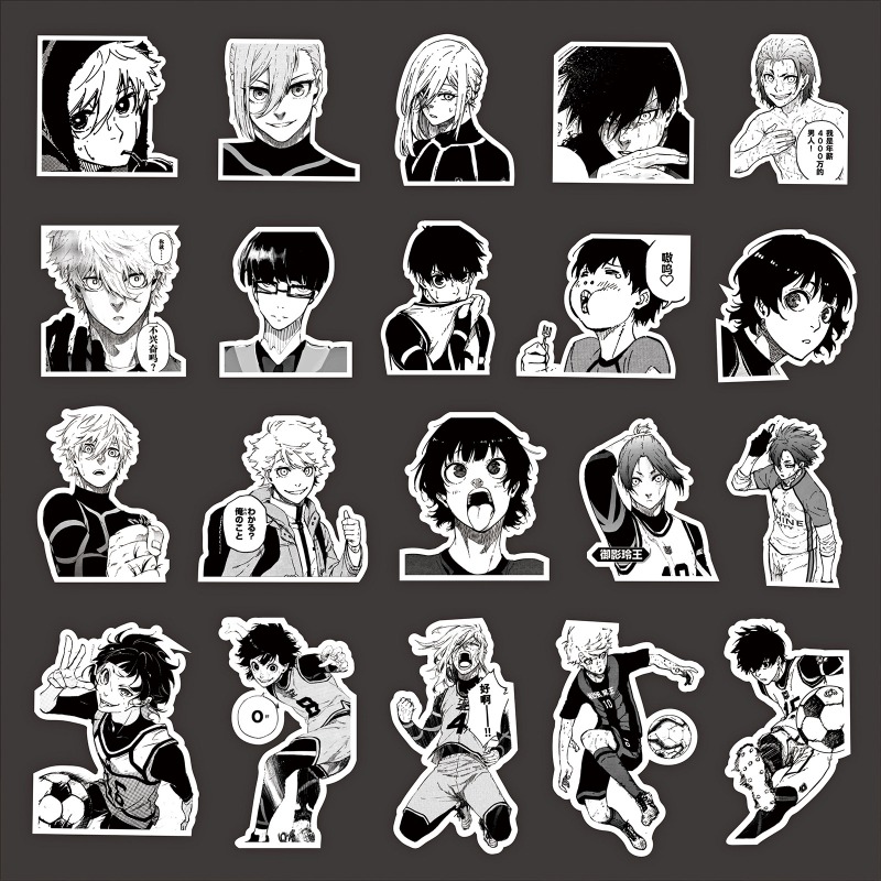 Phone Accessories Toys - 70 adet Mavi Kilit Anime Çıkartmalar