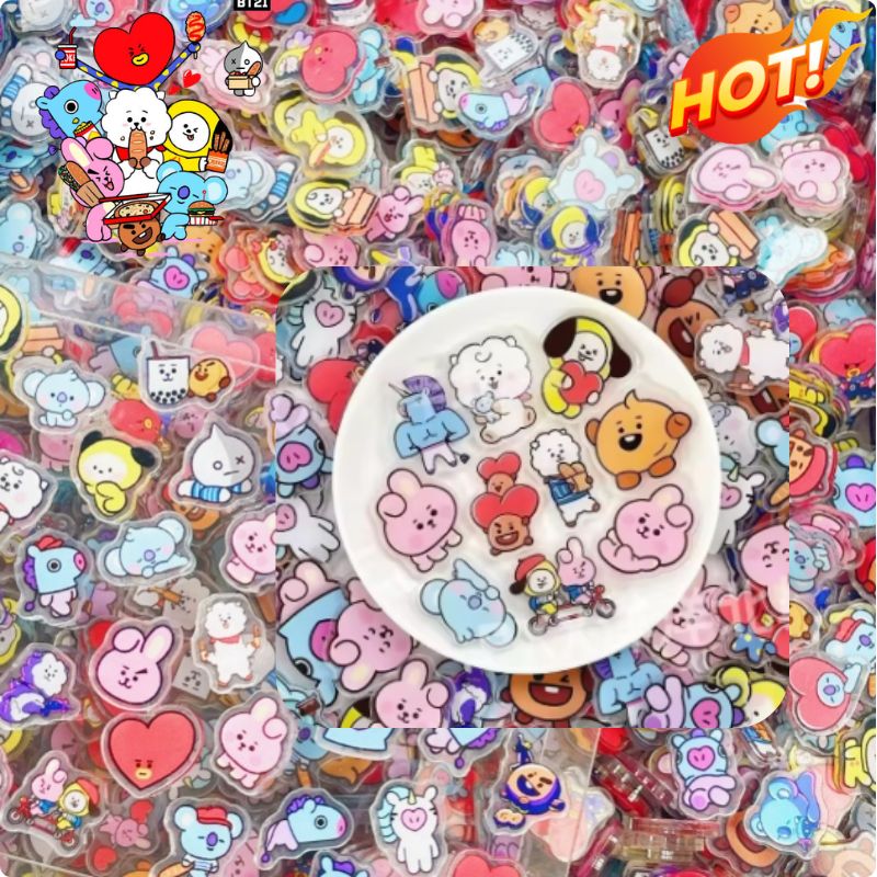 Phone Accessories Toys - 100 Mini BT21 Akrilik Plaka DIY