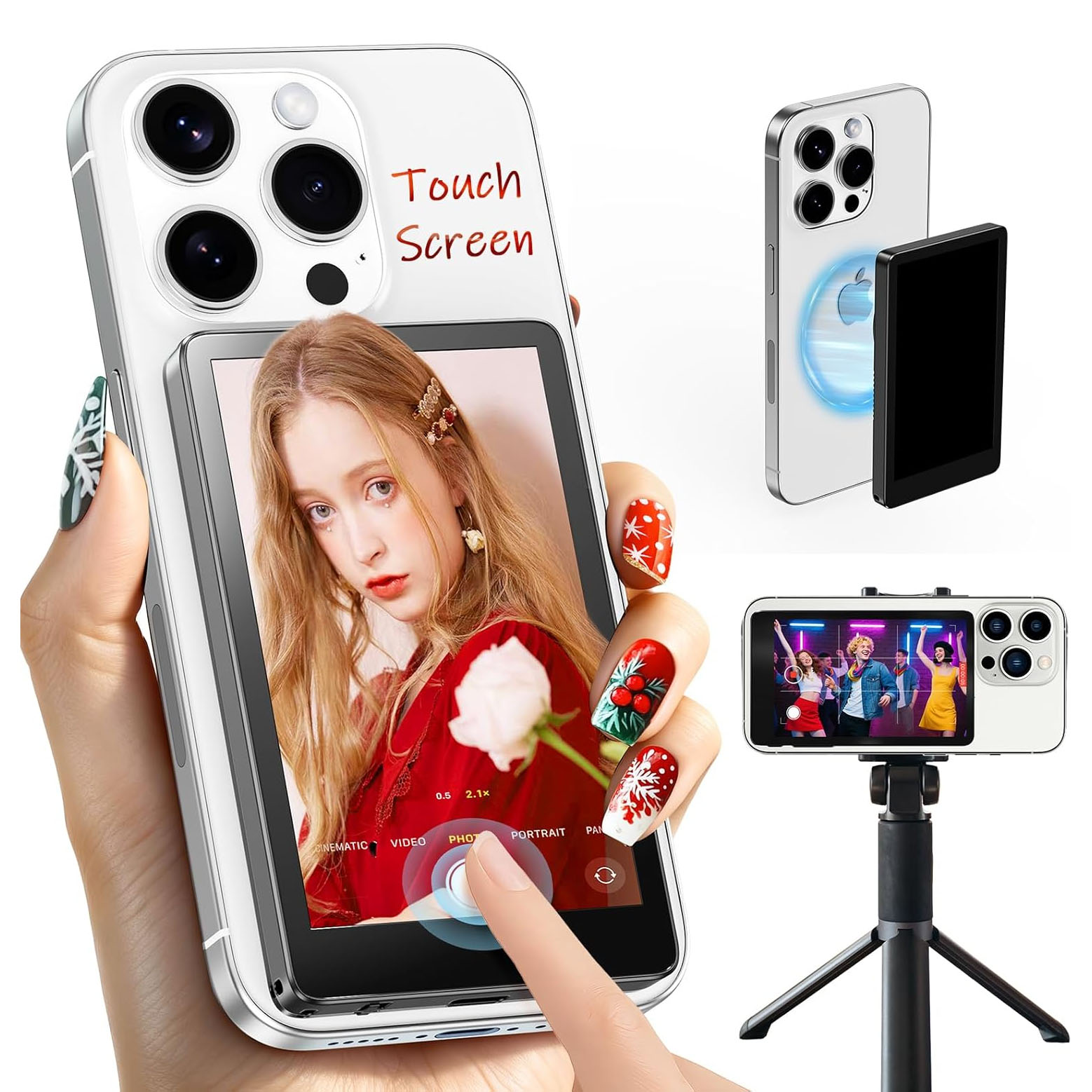 Phone Accessories Display Board - 4 İnç Kablosuz Manyetik Dokunmatik Selfie
