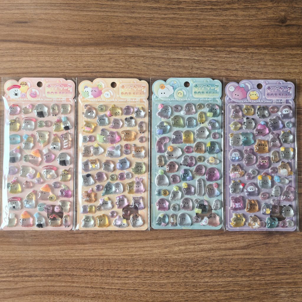 Phone Accessories Store - 4 Adet Sevimli Şeffaf Pop Mühürlü