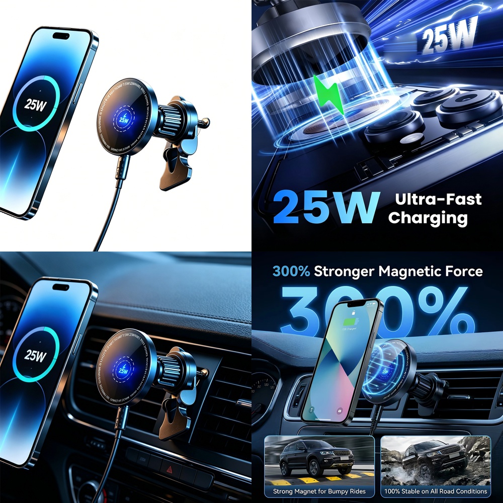 Phone Cooling Fan - 25W Süper Hızlı Manyetik Kablosuz Araç