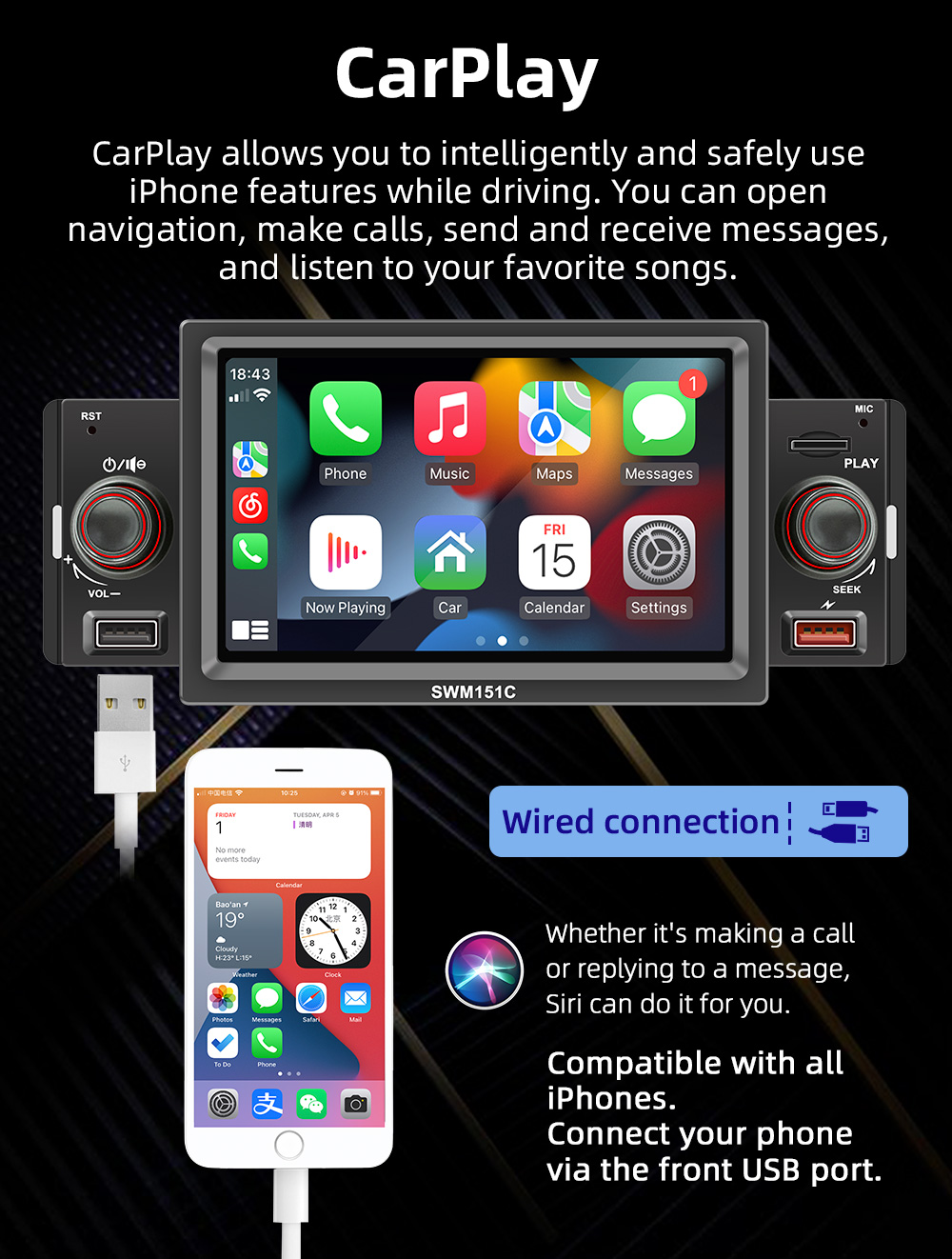 1Din araba radyo multimedya Ca - Phone Accessories Display Board incelemesi ve fiyatı
